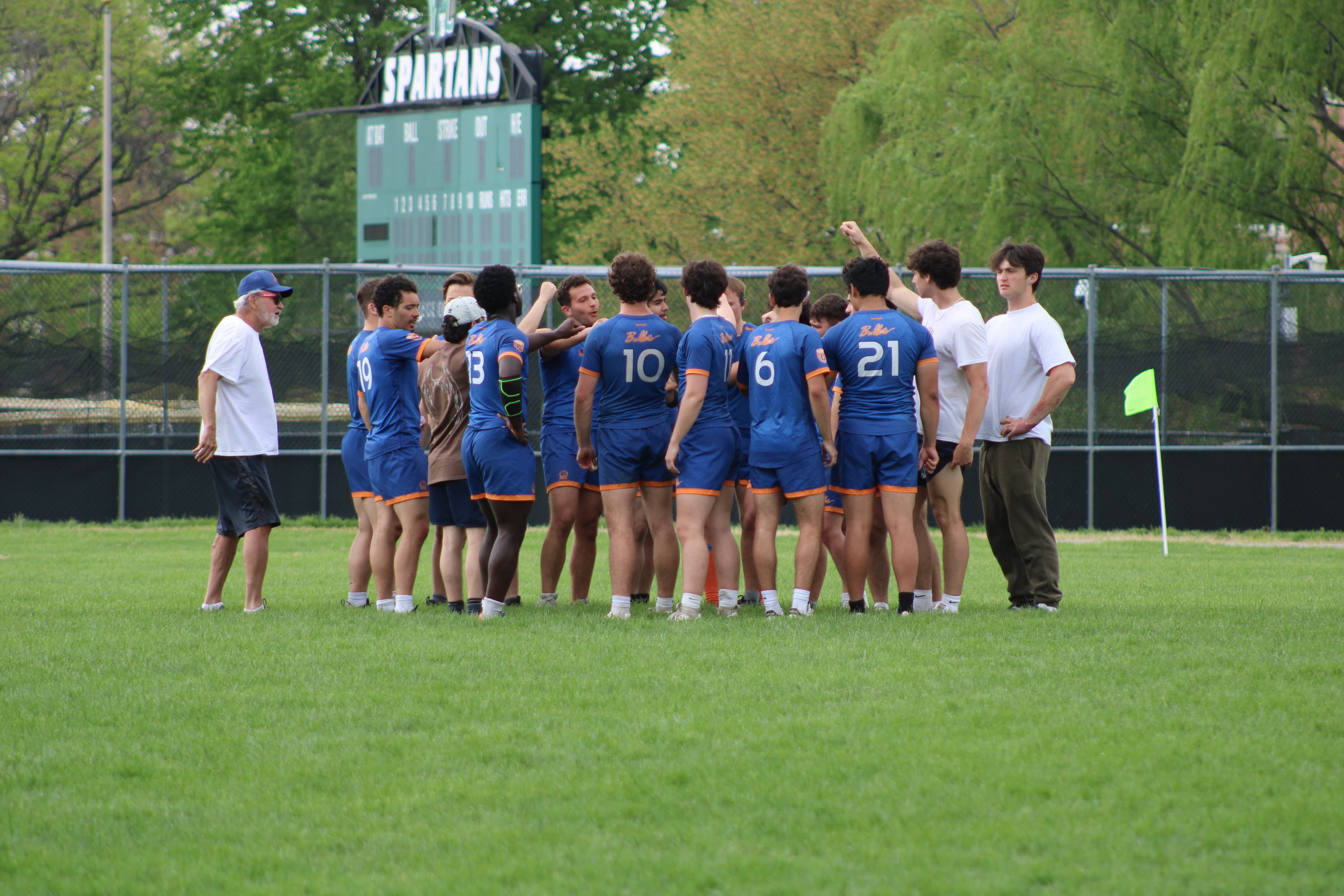 Rugby match moment